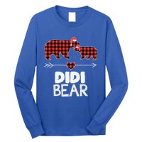 Didi Bear Xmas Pajama Red Plaid Buffalo Family Funny Funny Gift Long Sleeve Shirt