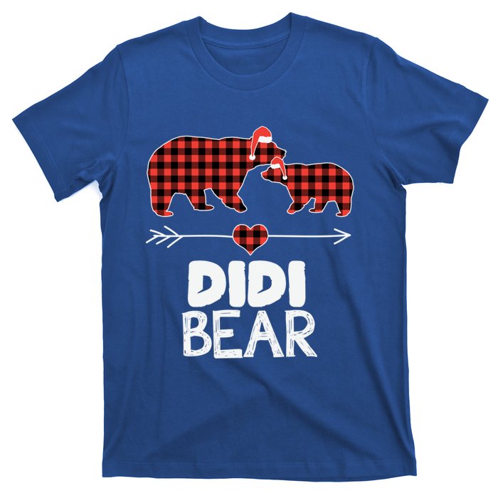 Didi Bear Xmas Pajama Red Plaid Buffalo Family Funny Funny Gift T-Shirt