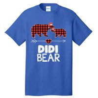 Didi Bear Xmas Pajama Red Plaid Buffalo Family Funny Funny Gift Tall T-Shirt