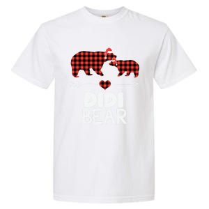 Didi Bear Xmas Pajama Red Plaid Buffalo Family Funny Funny Gift Garment-Dyed Heavyweight T-Shirt