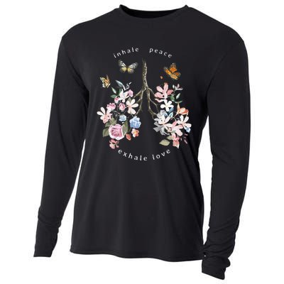 Deep Breath You Matter Inhale Peace Exhale Love Cooling Performance Long Sleeve Crew