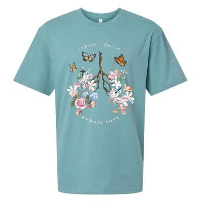 Deep Breath You Matter Inhale Peace Exhale Love Sueded Cloud Jersey T-Shirt