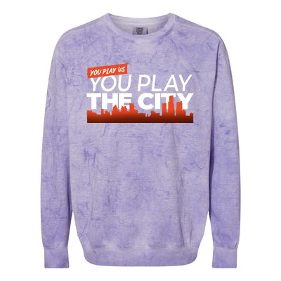 Detroit Baseball You Play Us You Play The City Colorblast Crewneck Sweatshirt