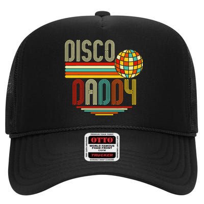 Disco Costume 70s Vintage Disco Daddy High Crown Mesh Back Trucker Hat