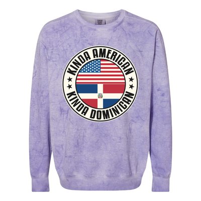 Dual Citizenship American Dominican Republic Usa Flag Gift Colorblast Crewneck Sweatshirt