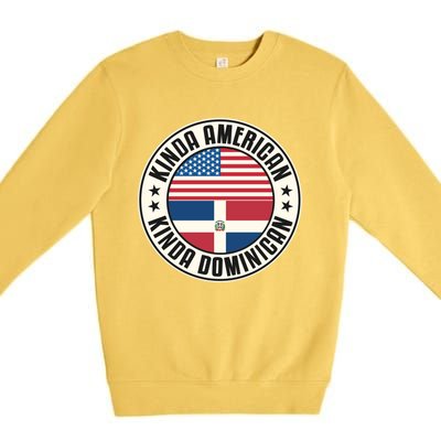 Dual Citizenship American Dominican Republic Usa Flag Gift Premium Crewneck Sweatshirt