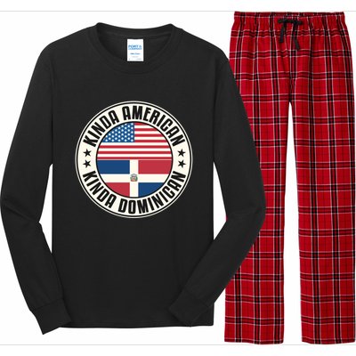 Dual Citizenship American Dominican Republic Usa Flag Gift Long Sleeve Pajama Set