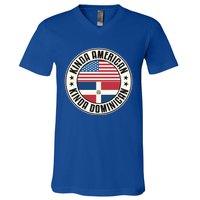 Dual Citizenship American Dominican Republic Usa Flag Gift V-Neck T-Shirt