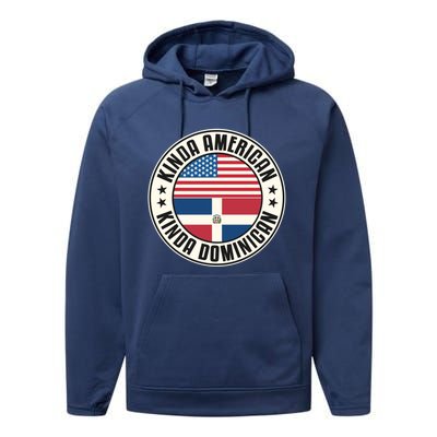 Dual Citizenship American Dominican Republic Usa Flag Gift Performance Fleece Hoodie