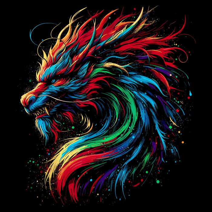Dragon Colorful Animal Art Fantasy Dragon  Button