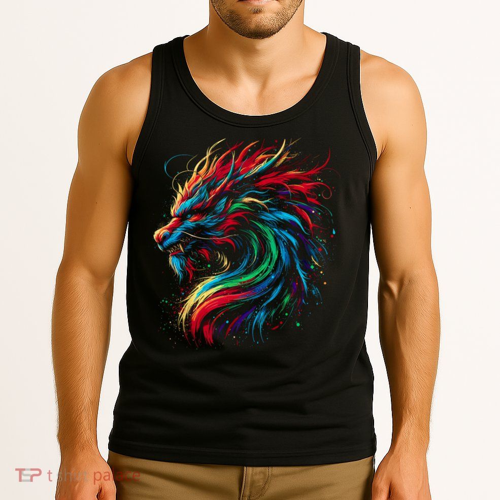 Dragon Colorful Animal Art Fantasy Dragon  Tank Top