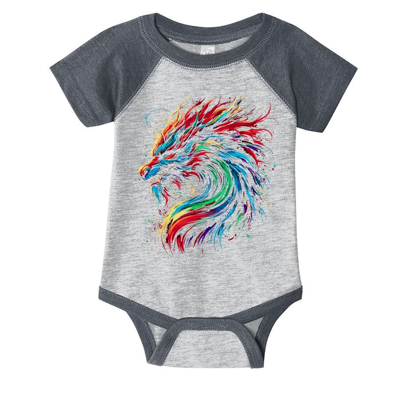 Dragon Colorful Animal Art Fantasy Dragon  Infant Baby Jersey Bodysuit