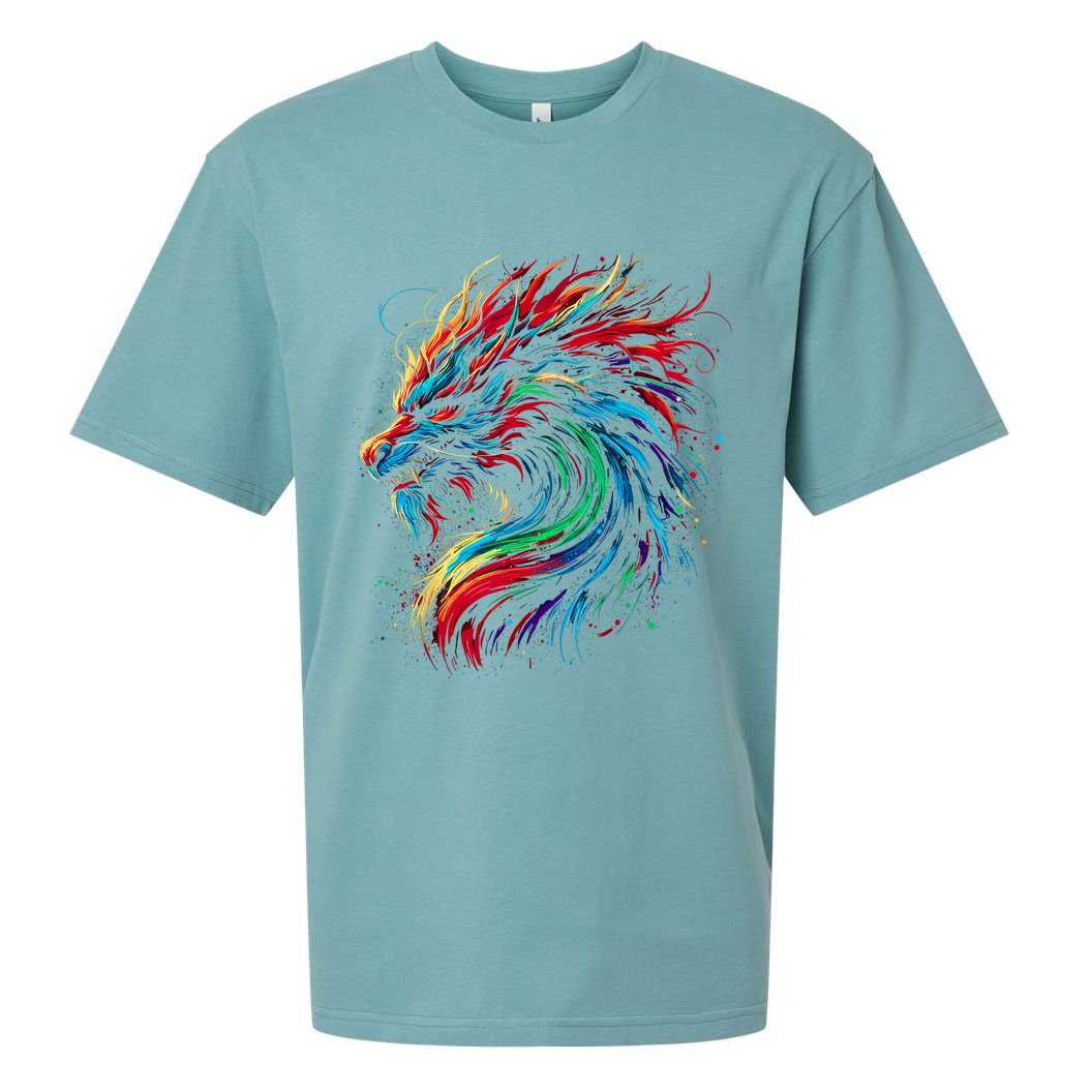 Dragon Colorful Animal Art Fantasy Dragon  Sueded Cloud Jersey T-Shirt