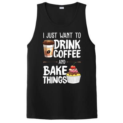 Drink Coffee And Bake Things Funny Pastry Baker Gift PosiCharge Competitor Tank