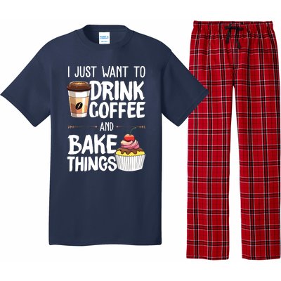 Drink Coffee And Bake Things Funny Pastry Baker Gift Pajama Set