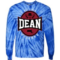 Dean College Arch Vintage Design Retro Tie-Dye Long Sleeve Shirt