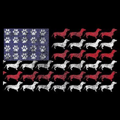 Dachshund Cute American Flag 4th Of July Gif T-Shirt
