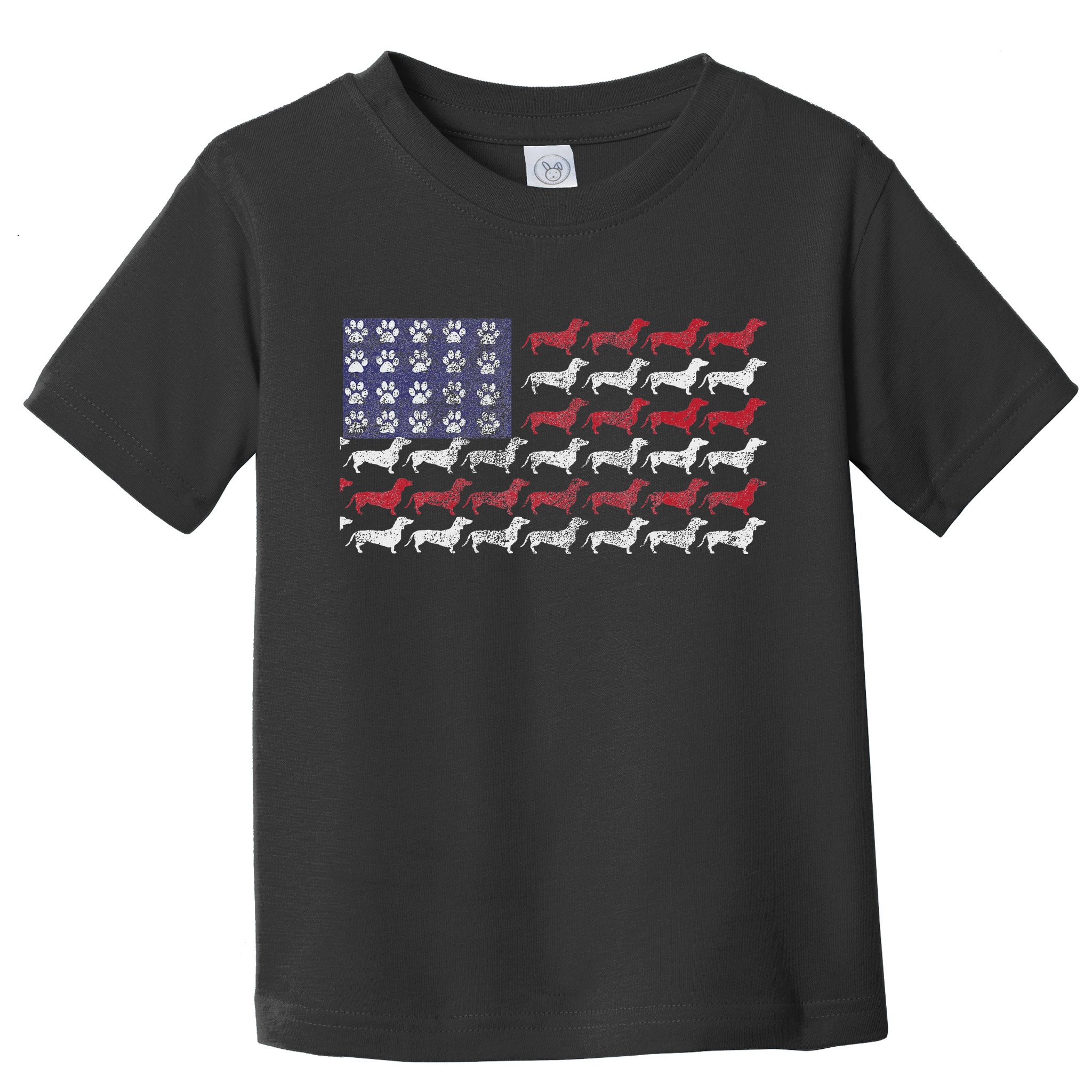 Dachshund Cute American Flag 4th Of July Gif Toddler T-Shirt