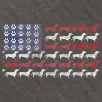 Dachshund Cute American Flag 4th Of July Gif Cotton Canvas Backpack
