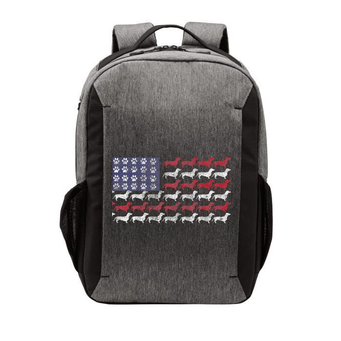 Dachshund Cute American Flag 4th Of July Gif Vector Backpack