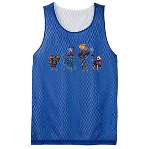 Dancing Catrina And Mariachi Musician Camiseta Day Of The Dead Gift Mesh Reversible Basketball Jersey Tank