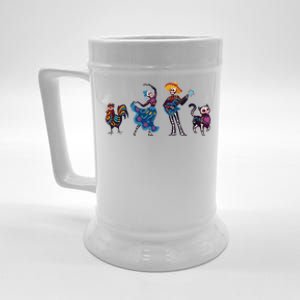 Dancing Catrina And Mariachi Musician Camiseta Day Of The Dead Gift Beer Stein