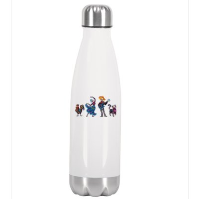 Dancing Catrina And Mariachi Musician Camiseta Day Of The Dead Gift Stainless Steel Insulated Water Bottle