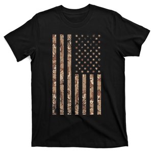 Desert Camo American Flag Military Tactical Camouflage USA T-Shirt