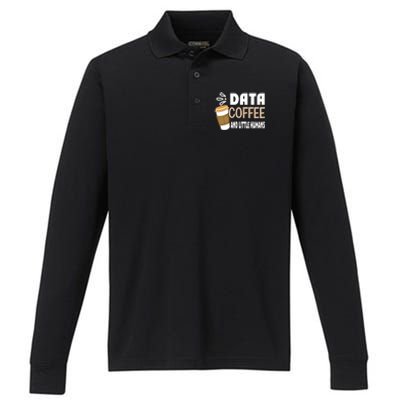 Data Coffee And Little Hu Meaningful Gift Performance Long Sleeve Polo