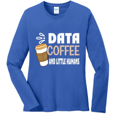 Data Coffee And Little Hu Meaningful Gift Ladies Long Sleeve Shirt
