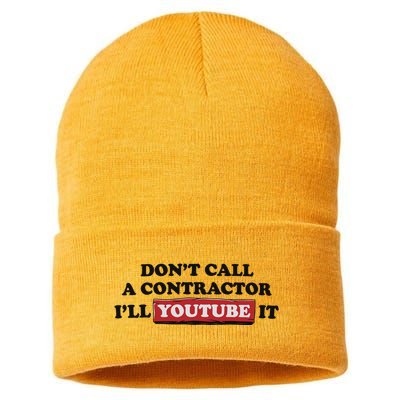 DonT Call A Contractor ILl Youtube It Sustainable Knit Beanie