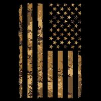 Desert Camo American Flag Military Tactical Camouflage Cooling Performance Crew T-Shirt