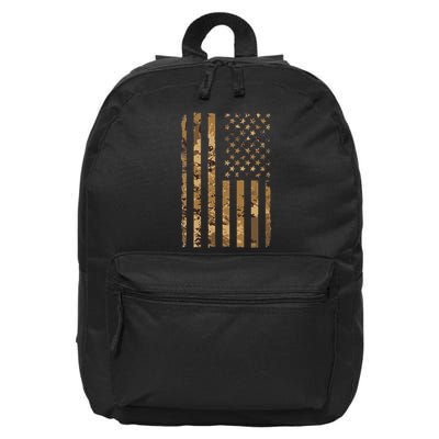Desert Camo American Flag Military Tactical Camouflage 16 in Basic Backpack