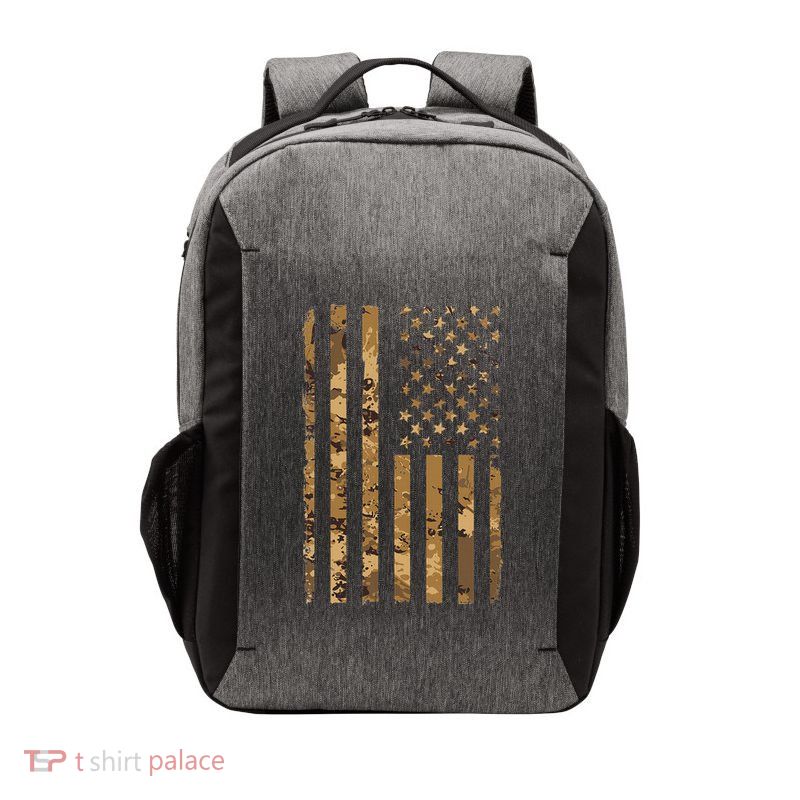 Desert Camo American Flag Military Tactical Camouflage Vector Backpack
