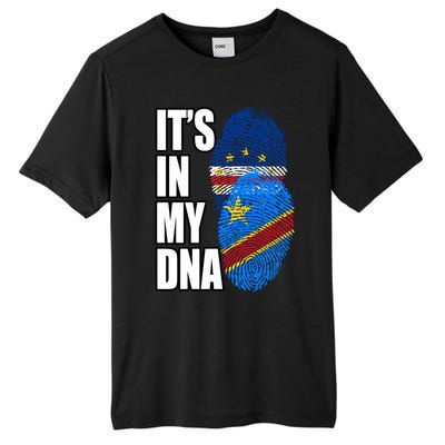 Democratic Congolese And Cabo Verdean Mix Dna Flag Heritage Gift Tall Fusion ChromaSoft Performance T-Shirt