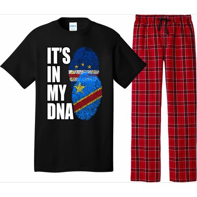 Democratic Congolese And Cabo Verdean Mix Dna Flag Heritage Gift Pajama Set