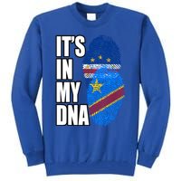 Democratic Congolese And Cabo Verdean Mix Dna Flag Heritage Gift Tall Sweatshirt