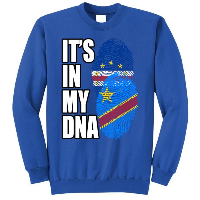 Democratic Congolese And Cabo Verdean Mix Dna Flag Heritage Gift Tall Sweatshirt