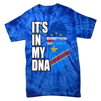 Democratic Congolese And Cabo Verdean Mix Dna Flag Heritage Gift Tie-Dye T-Shirt