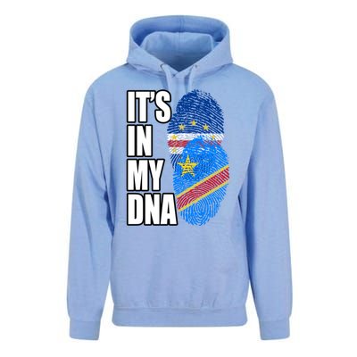 Democratic Congolese And Cabo Verdean Mix Dna Flag Heritage Gift Unisex Surf Hoodie