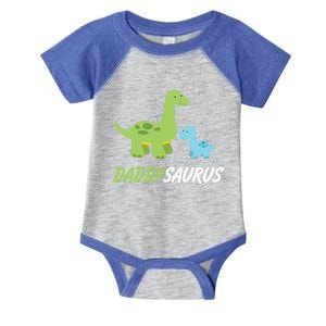 Daddysaurus Cute And Sweet Daddy Family Dinosaur Gift Infant Baby Jersey Bodysuit