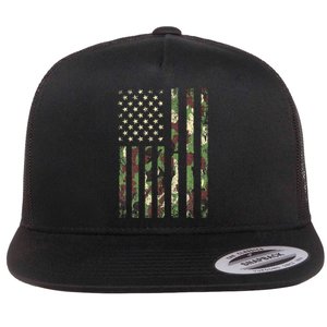 Desert Camo American Flag Military Tactical Camouflage Usa Flat Bill Trucker Hat