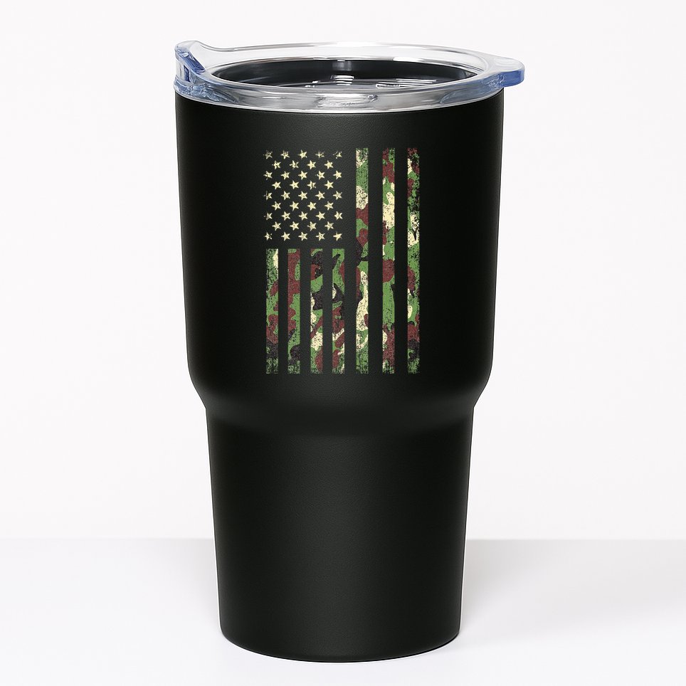 Desert Camo American Flag Military Tactical Camouflage Usa Tumbler