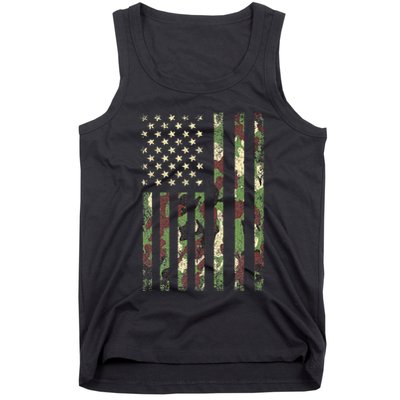 Desert Camo American Flag Military Tactical Camouflage Usa Tank Top