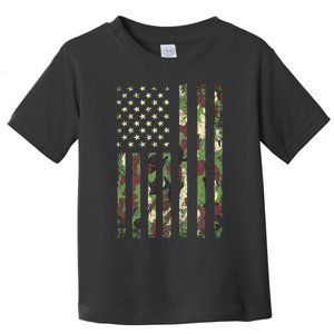 Desert Camo American Flag Military Tactical Camouflage Usa Toddler T-Shirt