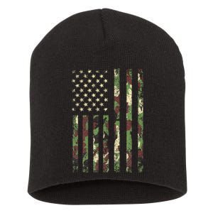 Desert Camo American Flag Military Tactical Camouflage Usa Short Acrylic Beanie