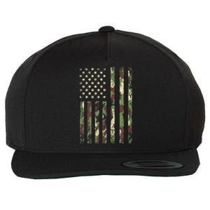 Desert Camo American Flag Military Tactical Camouflage Usa Wool Snapback Cap