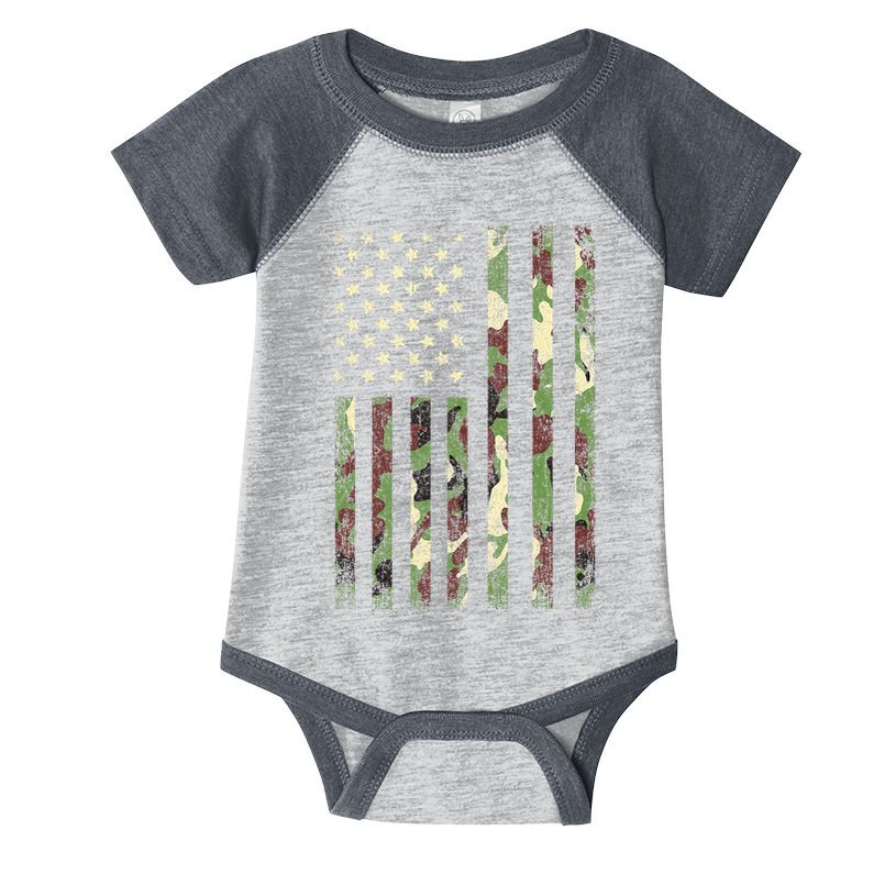 Desert Camo American Flag Military Tactical Camouflage Usa Infant Baby Jersey Bodysuit