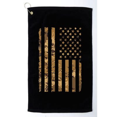 Desert Camo American Flag Military Tactical Camouflage Golf Towel