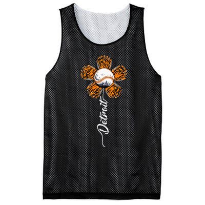 Detroit Colorful Baseball Flower Souvenir I Love Detroit Mesh Reversible Basketball Jersey Tank